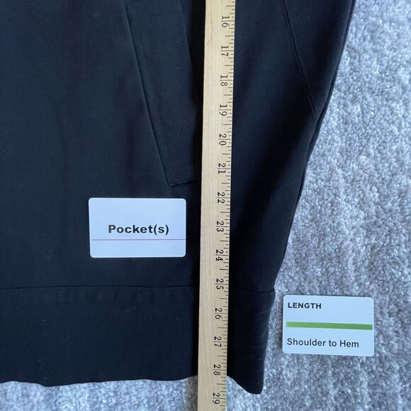 Diane von Furstenberg Black Top with Pockets Women's Size 8 Thick Made in USA - Picture 12 of 16